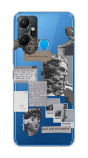 Чехол на Infinix Smart 6 Plus "Коллаж греческие скульптуры" Case Place