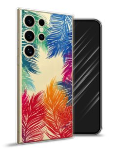 Чехол Awog на Samsung Galaxy S24 Ultra "Рамка из перьев"