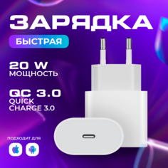 Сетевое зарядное устройство NoBrand 1xUSB Type-C 5 А белый