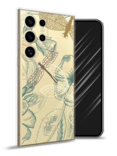 Чехол Awog на Samsung Galaxy S24 Ultra "Тени стрекоз"
