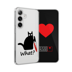 Чехол на Samsung Galaxy S24 "Котик с ножом" Case Place