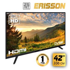 Телевизор Erisson D-LED Slim 42FLES801T2, 42"(106см), FHD