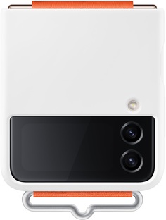 Чехол для Samsung Galaxy Z Flip4 Silicone Strap White EF-GF721TWEG