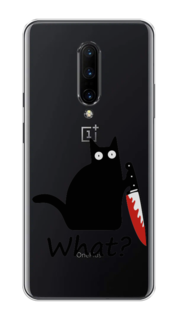 Чехол на OnePlus 7 Pro "Котик с ножом" Case Place