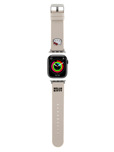 Ремешок Hello Kitty для Apple Watch 41/40/38 mm из экокожи бежевый