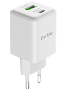 Зарядное устройство сетевое Dorten 45W GaN PD3.0/PPS + QC3.0 White