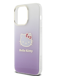 Чехол Hello Kitty для iPhone 15 Pro Max ударопрочный с принтом Kitty Heads, градиент
