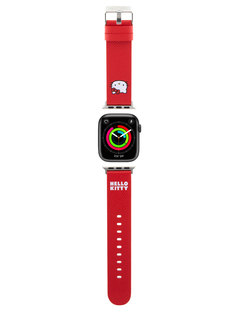 Ремешок Hello Kitty для Apple Watch 41/40/38 mm из экокожи красный