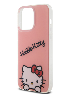 Чехол Hello Kitty для iPhone 14 Pro Max с ремешком на шею или через плечо розовый