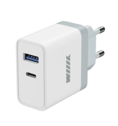 Сетевое зарядное устройство Wiiix UNN-4-2-01-QC, USB-C + USB-A, 3A, белый