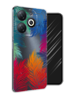 Чехол Awog на Infinix Smart 8 "Рамка из перьев"