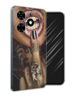 Чехол Awog на Tecno Spark 20C "Девушка с татуировками"