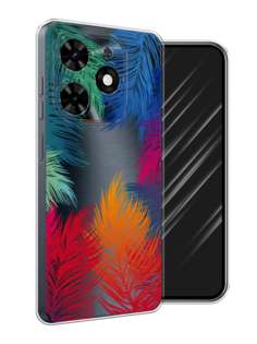 Чехол Awog на Tecno Spark Go 2024 "Рамка из перьев"