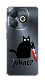 Чехол на Infinix Smart 8 "Котик с ножом" Case Place
