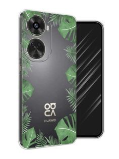 Чехол Awog на Huawei Nova 11 SE "Листья папоротника рамка"