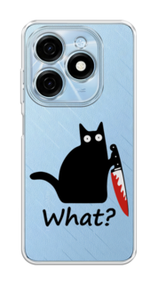 Чехол на Tecno Spark 20 "Котик с ножом" Case Place