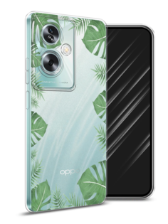 Чехол Awog на Oppo A79 5G "Листья папоротника рамка"