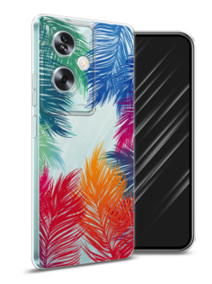 Чехол Awog на Oppo A79 5G "Рамка из перьев"
