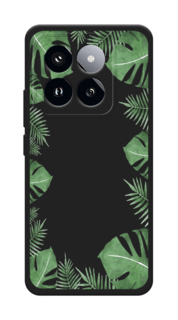 Чехол Awog на Xiaomi 14 Pro "Листья папоротника рамка"