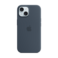 Чехол Apple для iPhone 15, Silicone, MagSafe, Storm Blue, 1 шт.