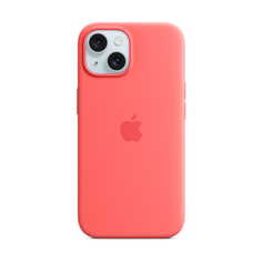 Чехол Apple для iPhone 15, Silicone, MagSafe, Guava, 1 шт.