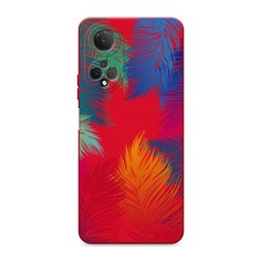 Чехол Awog 6108853-1 для Honor X7 "Рамка из перьев"