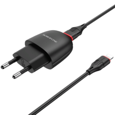 Сетевое зарядное устройство Borofone BA49A адаптер USB 2.1A + кабель Lightning White No Brand