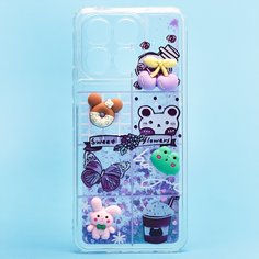 Чехол Huawei Honor X8a (CRT-LX1) силиконовый 3D игрушки <фиолетовый> Promise Mobile