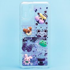 Чехол Tecno Camon 19 Neo (CH6i) силиконовый 3D игрушки <фиолетовый> Promise Mobile