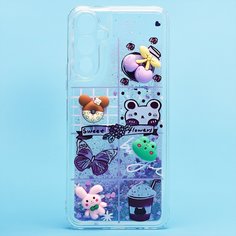 Чехол Tecno Pova 4 (LG7n) силиконовый 3D игрушки <фиолетовый> Promise Mobile