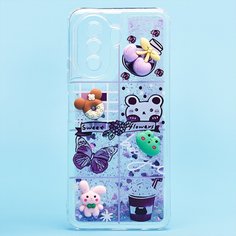 Чехол Huawei Nova Y70 (MGA-LX9N) силиконовый 3D игрушки <фиолетовый> Promise Mobile