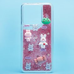 Чехол Tecno Spark 8C (KG5n), Spark Go 2022 (KG5m) силиконовый 3D игрушки <розовый> Promise Mobile