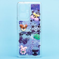 Чехол Tecno Camon 19 силиконовый 3D игрушки <фиолетовый> Promise Mobile