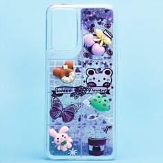 Чехол Oppo A96 (CPH2333) силиконовый 3D игрушки <фиолетовый> Promise Mobile