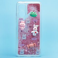 Чехол Oppo A17 (CPH2477), A17k (CPH2471) силиконовый 3D игрушки <розовый> Promise Mobile
