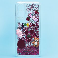 Чехол Oppo A17 (CPH2477), A17k (CPH2471) силиконовый 3D игрушки <бордовый> Promise Mobile