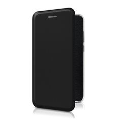 Чехол-книжка на Honor X8 из эко-кожи черная, с магнитом Case Place