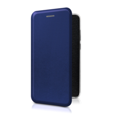 Чехол-книжка на Apple iPhone 14 Pro / Айфон 14 Про из эко-кожи синяя, с магнитом Case Place