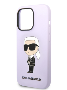 Чехол Karl Lagerfeld для iPhone 14 Pro Max силиконовый, Purple