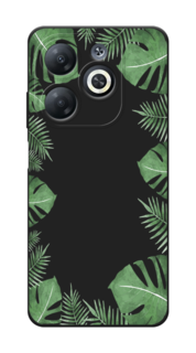 Чехол Awog на Infinix Smart 8 "Листья папоротника рамка"