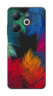 Чехол Awog на Infinix Smart 8 "Рамка из перьев"
