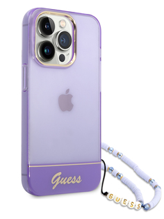 Чехол Guess для iPhone 14 Pro Max со шнурком Purple