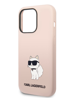 Чехол Karl Lagerfeld для iPhone 14 Pro Max силиконовый, Pink