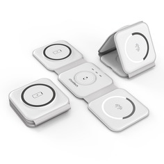 Беспроводное зарядное устройство Magnetic Wireless Charger 3in1 белый Uniean