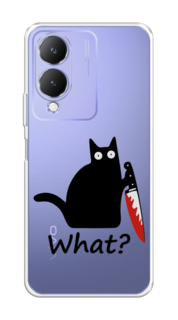 Чехол на Vivo Y17s "Котик с ножом" Case Place
