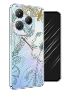 Чехол Awog на Infinix Hot 40 Pro "Тени стрекоз"