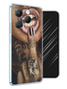 Чехол Awog на Infinix HOT 40 "Девушка с татуировками"
