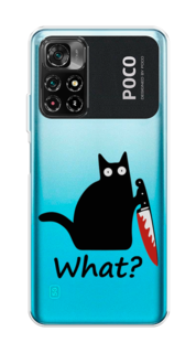 Чехол на Poco M4 Pro 5G/Redmi Note 11S 5G "Котик с ножом" Case Place