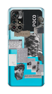 Чехол на Xiaomi Poco M4 Pro 5G/Redmi Note 11S 5G "Коллаж греческие скульптуры" Case Place