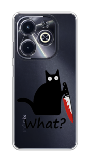 Чехол на Infinix Hot 40i "Котик с ножом" Case Place